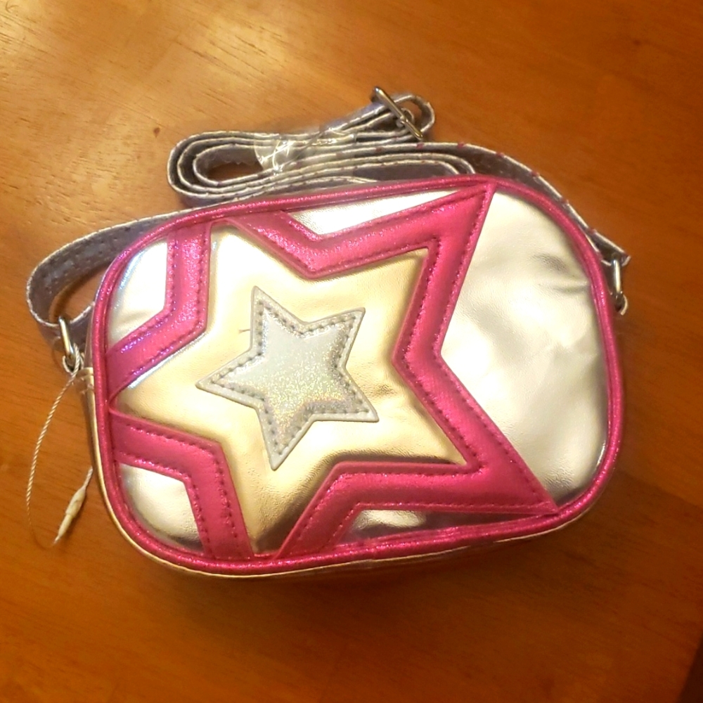 Primark Silver & Pink Star Purse
